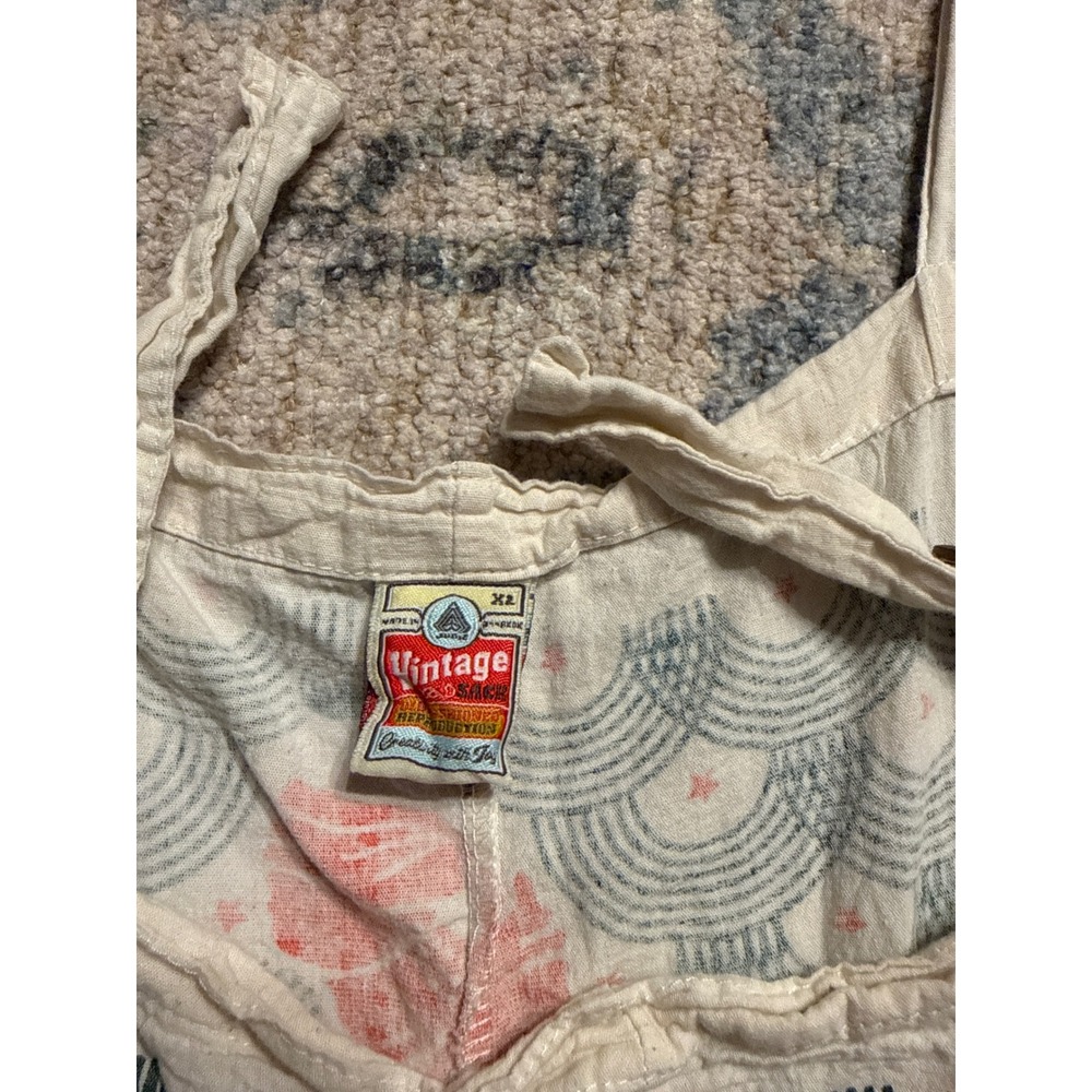 Poppy Garden Vintage Sack Organic Cotton Overalls XL Excellent Condition - Picture 2 of 4